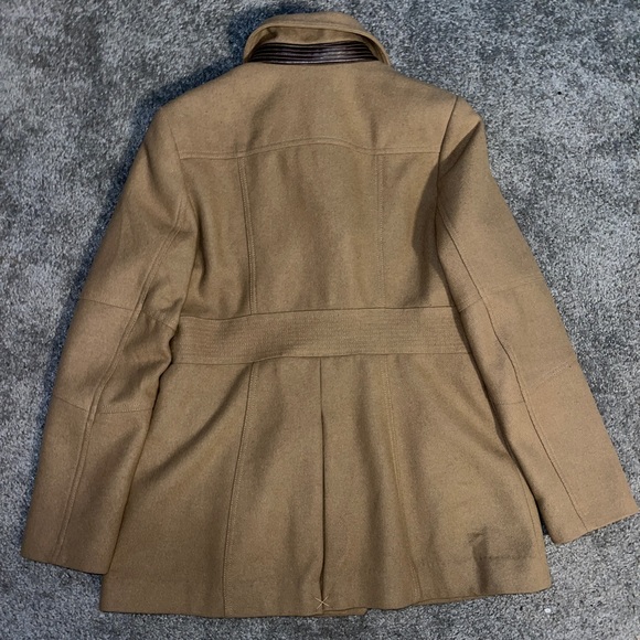 Women’s tan size 12 wool winter coat - Picture 2 of 5